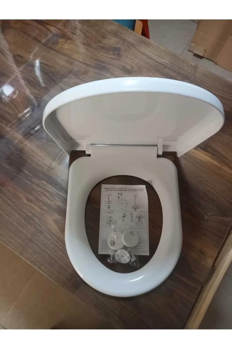 Beyaz Mimoza Klozet Kapağı Yavaş Kapanır