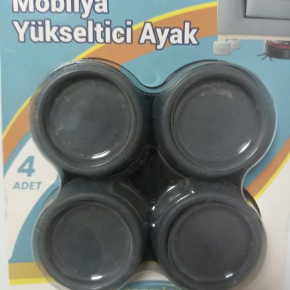 Gri Mobilya Yükseltme Ayağı