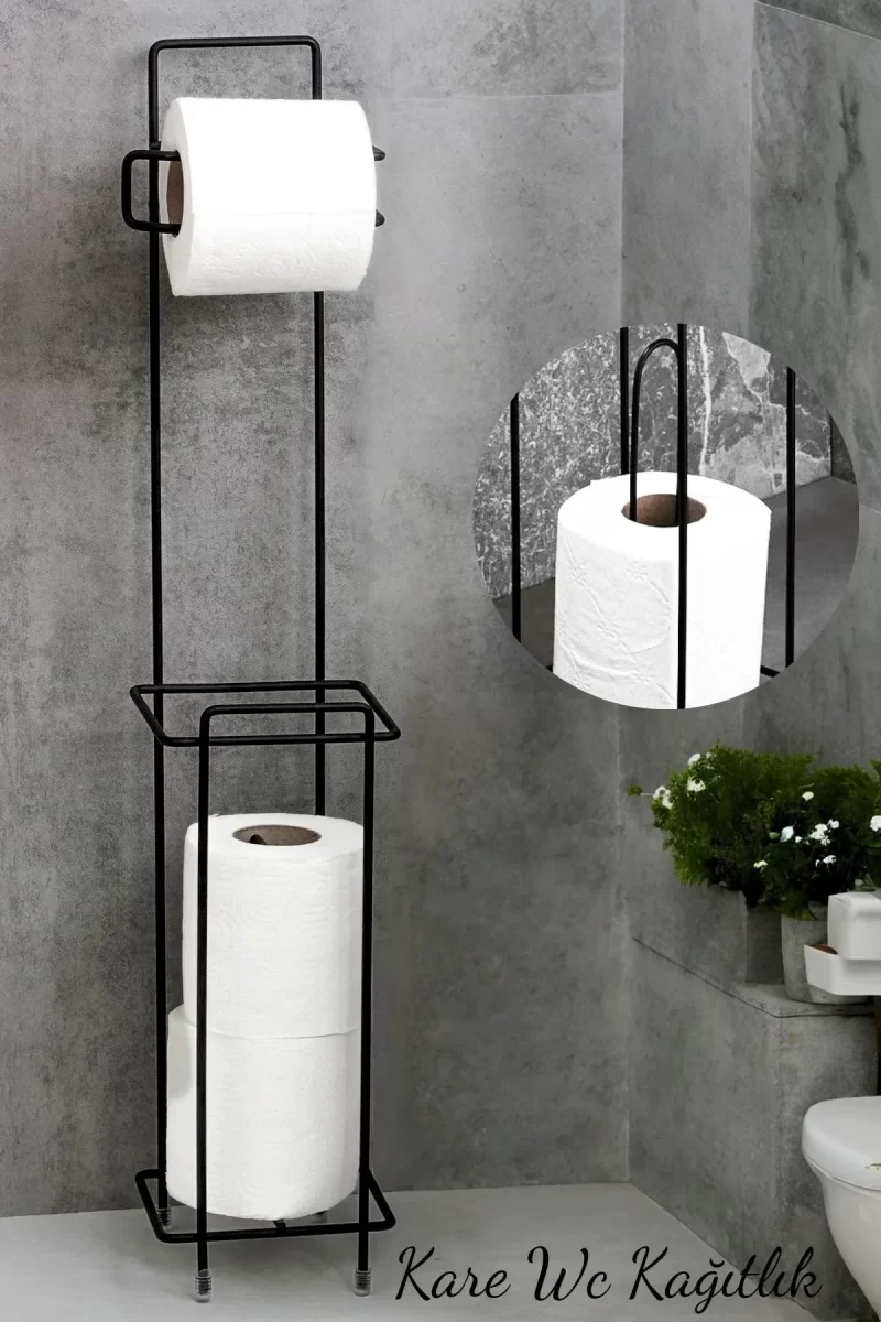 Siyah Yedekli Wc Kağıtlığı